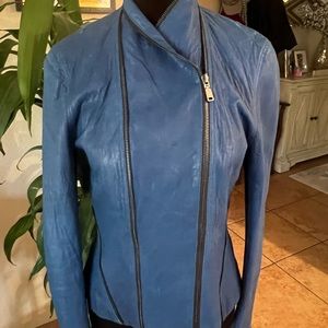 Elie tahari leather moto jacket